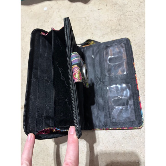 Vera Bradley Wallet Zip Around Organizer Colorful Floral Print - Picture 9 of 9